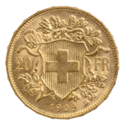 Goldvreneli 20 FR. 1909
