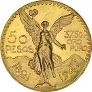 50 Pesos Gold Mexico Centenario