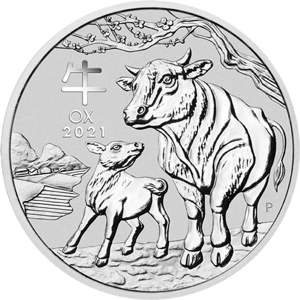 1 Kilogramm Silber Lunar III Ochse 2021