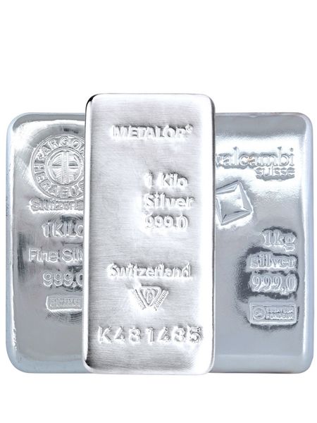 1000 Gramm Silberbarren - diverse LBMA-Hersteller