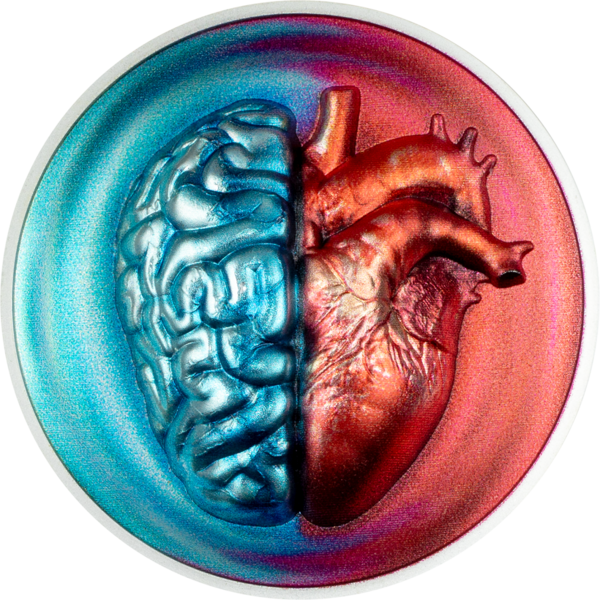 2 Unze Silbermünze Head vs. Heart