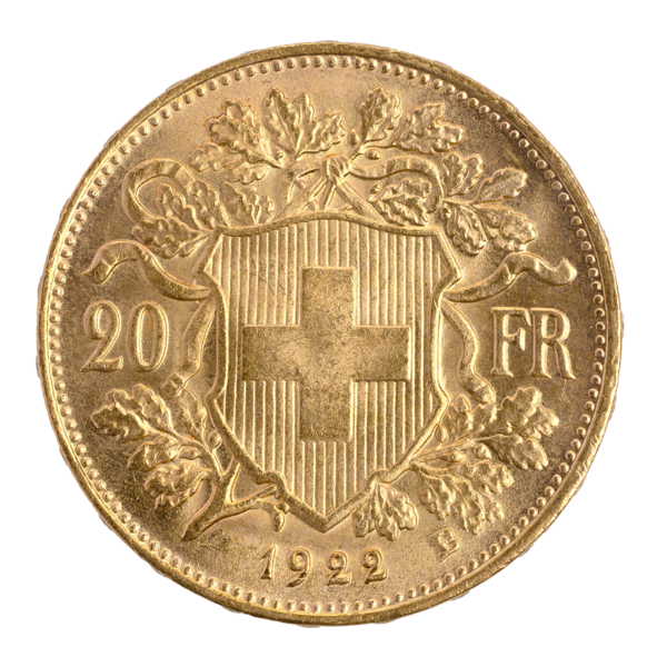 Goldvreneli 20 FR. 1922
